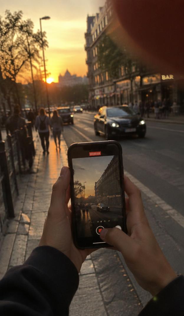 Inspiration visuelle autour de la création de contenu sur smartphone